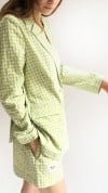 Jacket lime green checkers for female 0030_S25364