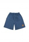 Shorts cotton with blue check print SS24249