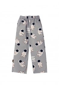 Pants with allover astronout print