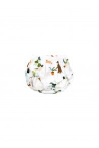 Bloomers white with leaf print