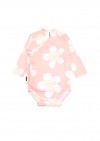 Body wrap over pink with big flower print SS22277