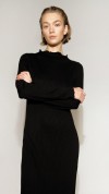 Black knitted slim fit dress 0397_LM053