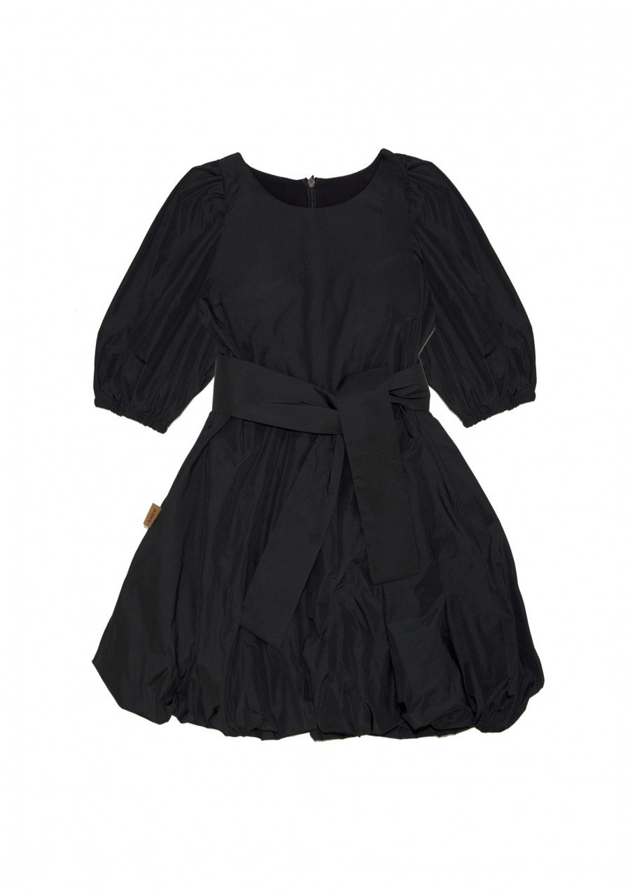 Dress black with bow FW23291L