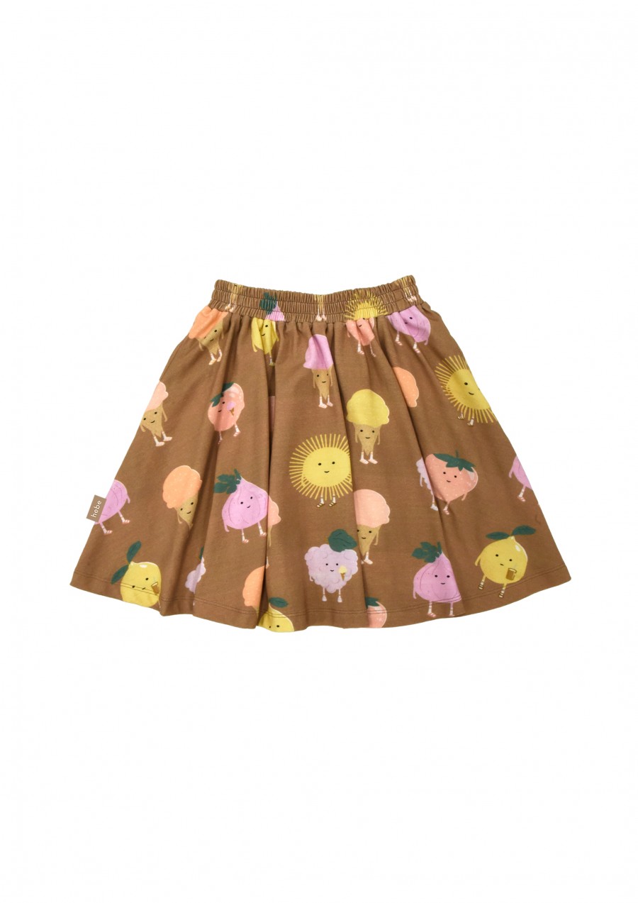 Skirt with fruits print SS23116L