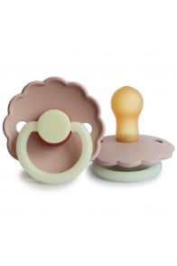 FRIGG Daisy Night Pacifier - Latex - Blush Night - Size 2