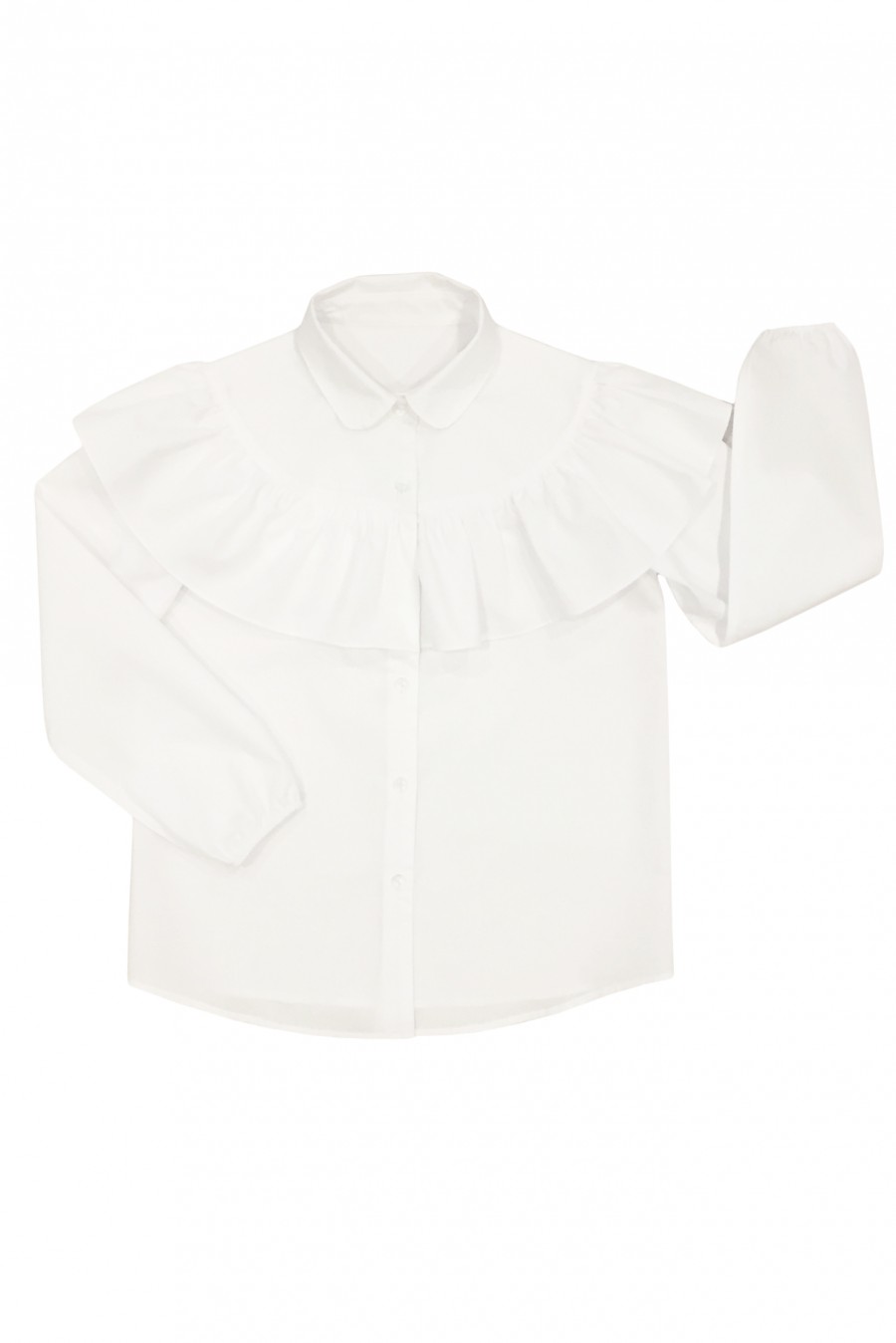 White blouse with ruffles MKR1012