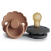 FRIGG Daisy Pacifiers - Latex 2-Pack - Graphite/Peach Bronze - Size 2 76222419