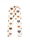 Leggings with overall big heart print FW24081