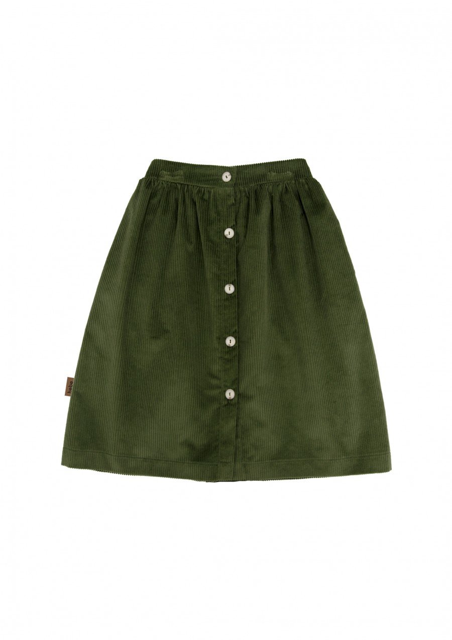 Skirt green corduroy with buttions FW23169L