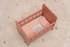Wooden doll bed with textile LD7097