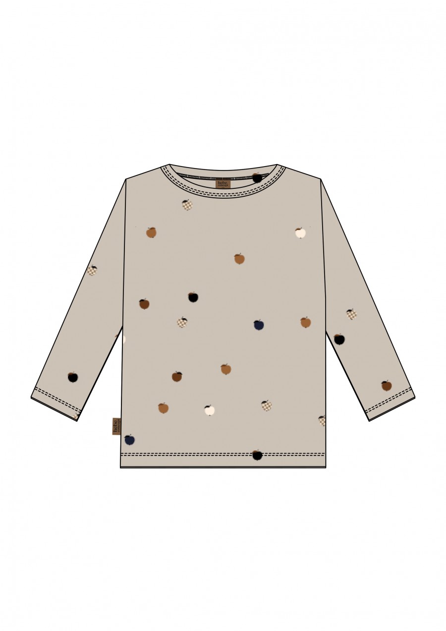Top with all-over small apple print 0108_F25176 Top with all-over small apple print 0108_F25176