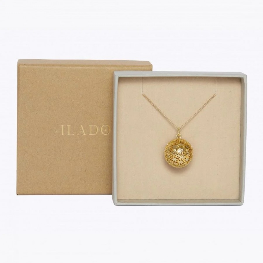 Pregnancy necklace Flower of Life (gold on chain) ILFLEUR2