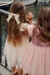 Velvet bow pearly hair clip KS103208