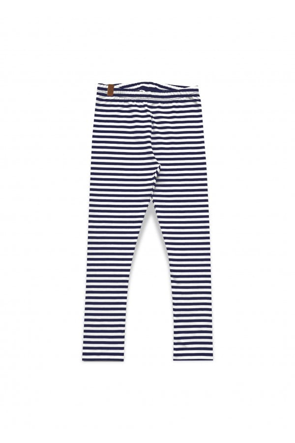 Striped leggings navy blue/ white stripes 0136_F25021
