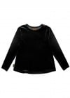 Blouse black velvet for female FW23280