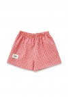 Shorts raspberry pink checkered for female 0103_S25043
