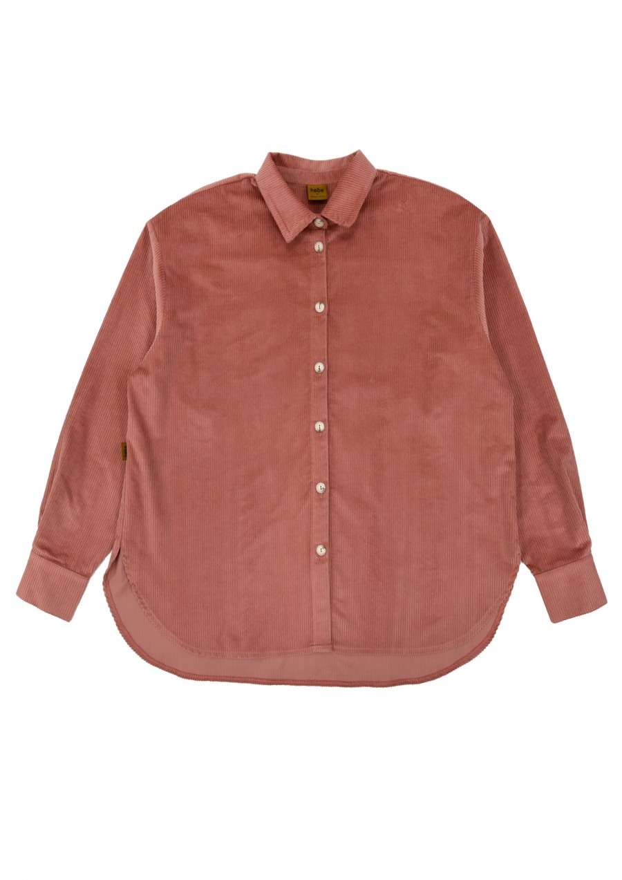 Shirt pink corduroy  for female FW23348