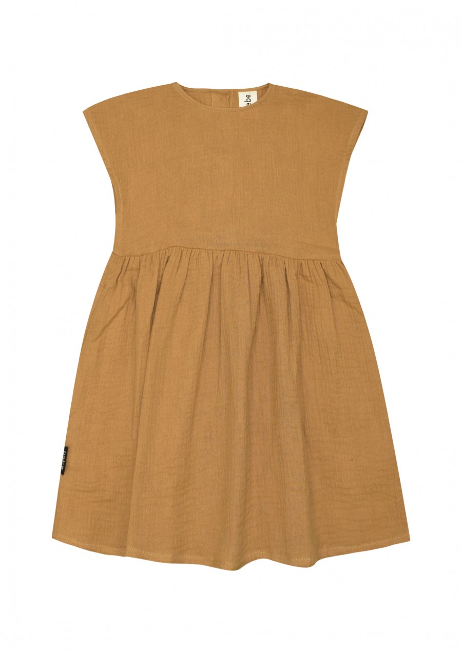 Dress light brown muslin SS21168
