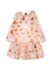 Dress with allover unicorn print and frills FW24119