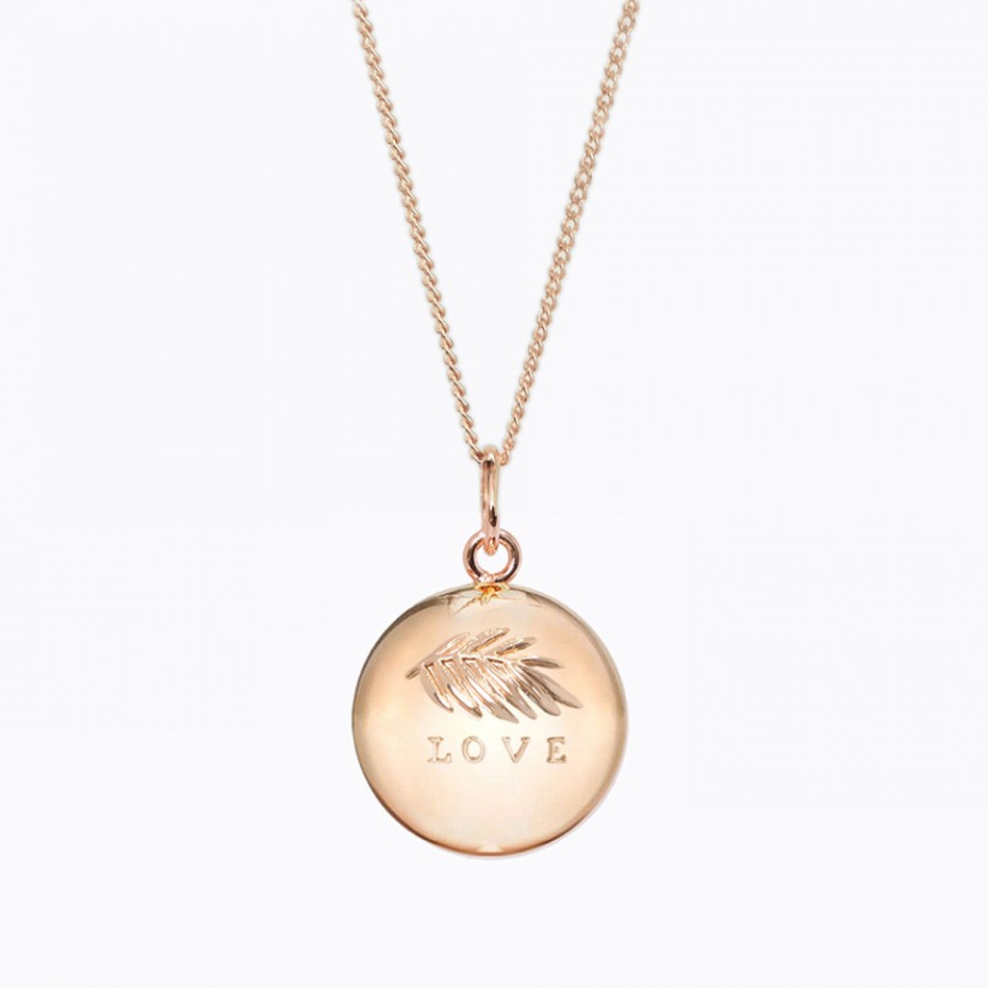 Pregnancy necklace LOVE (Rose Gold, Chain) ILLOV2