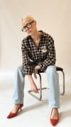Tina classy gray shirt 0389_LM007