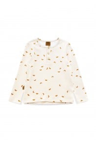 Rib top with all-over croissant print