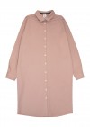 Shirt dress pink brushed cotton for female FW21010