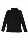 Turtleneck black ribbed for female FW23062