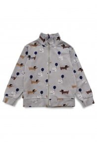 Jacket with all-over dog print