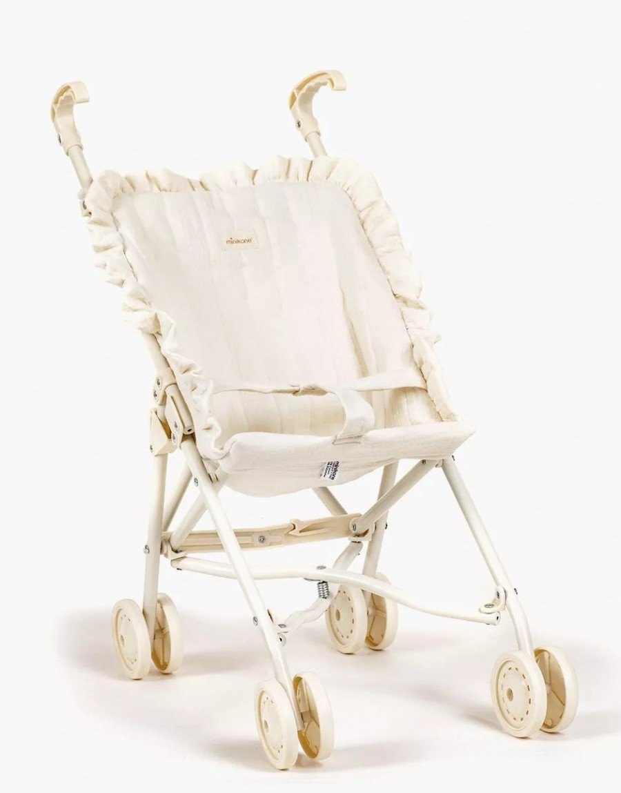 Minikane baby stroller for dolls in cotton beige 10.10.223