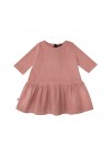 Blouse corduroy pastel pink with frill FW20043