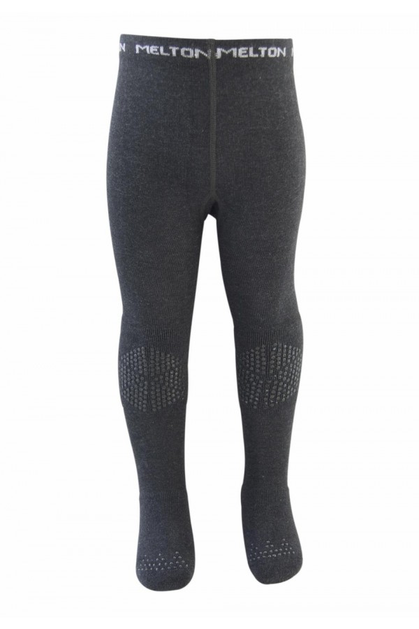 Cotton tights - anti-slip, dark grey melange 91004-4-180