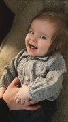 Muslin romper with a collar and buttons grey 0118_F25205