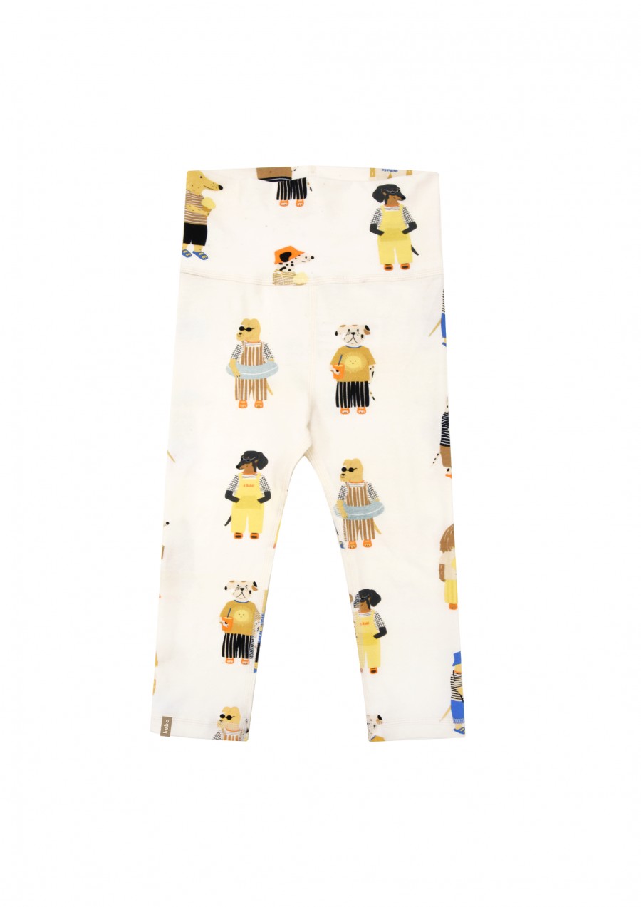 Leggings with high waist and dogs print SS23011