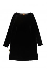 Little black festive dress velvet, women