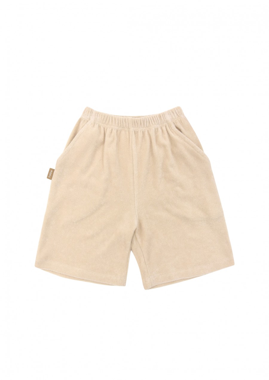 Shorts beige terry loop for adult SS23319