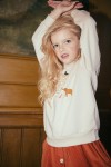 Sweatshirt beige with circus family print FW23125L