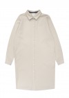 Shirt dress light beige brushed cotton for female FW21005
