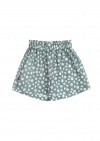 Shorts cotton green with flowers print SS24028L