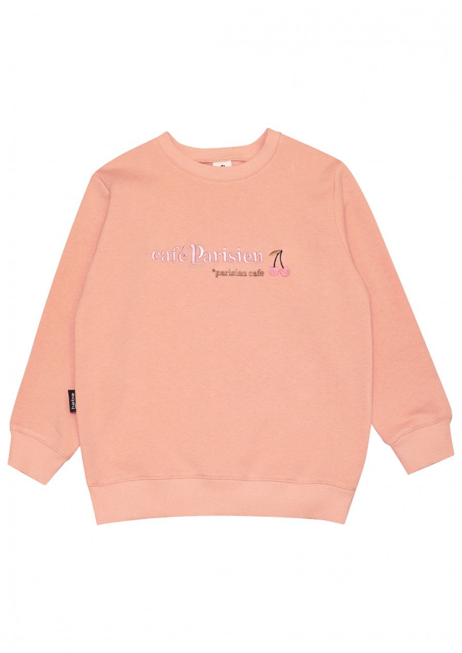 Warm sweater with Parisian café embroidery for adult FW21198
