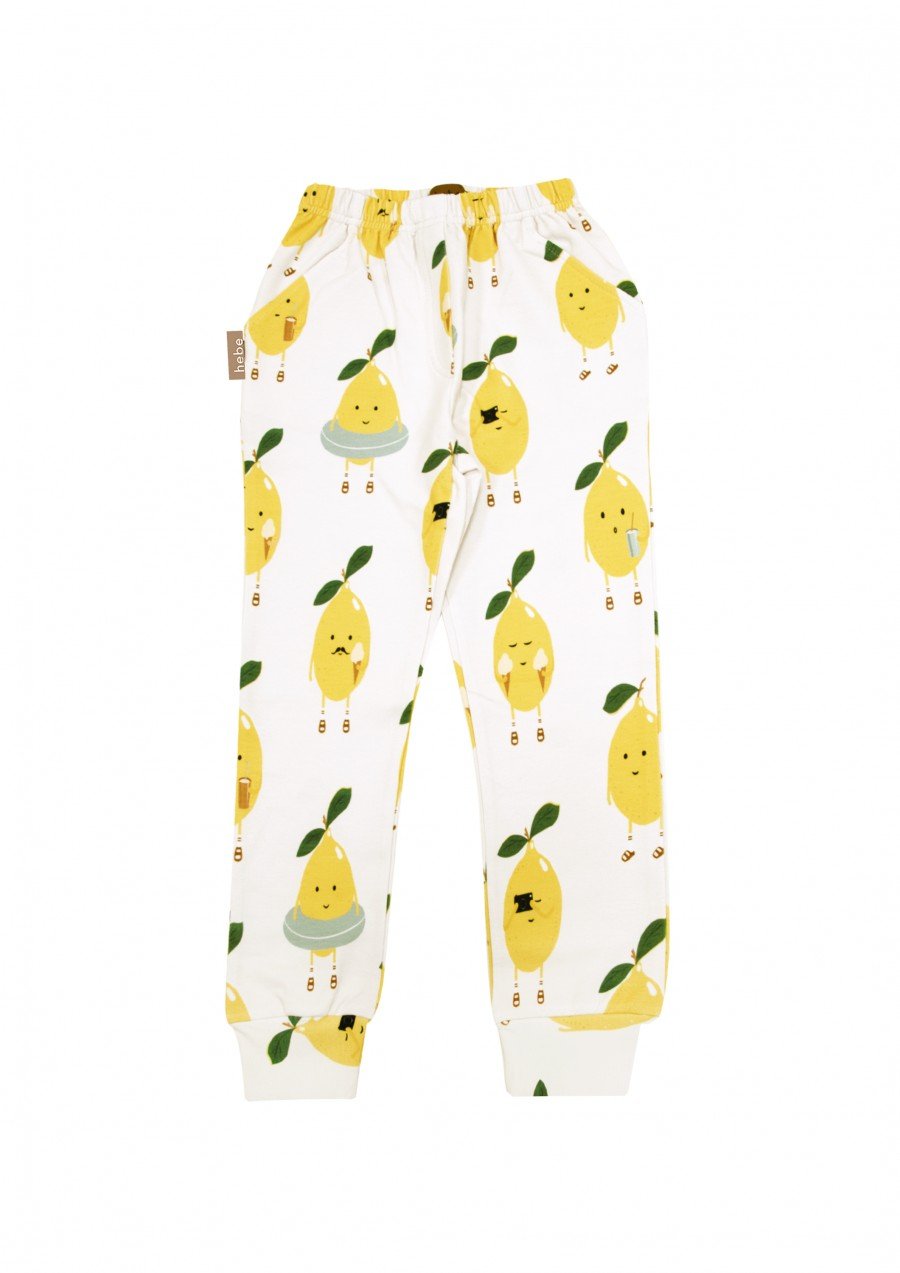 Warm pants with lemons print SS23251L