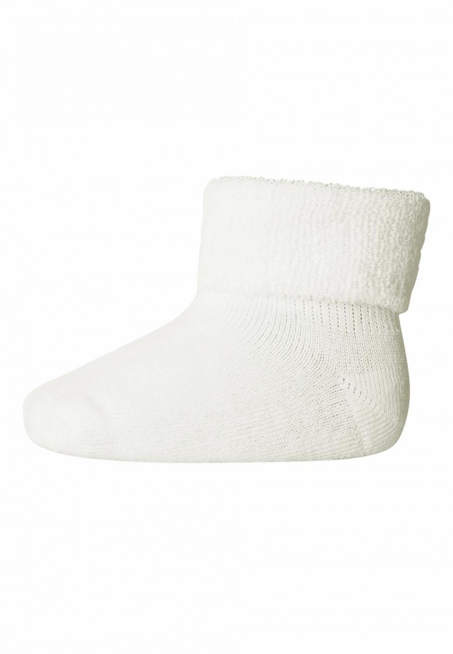 Cotton baby sock, snow white 709-0-432