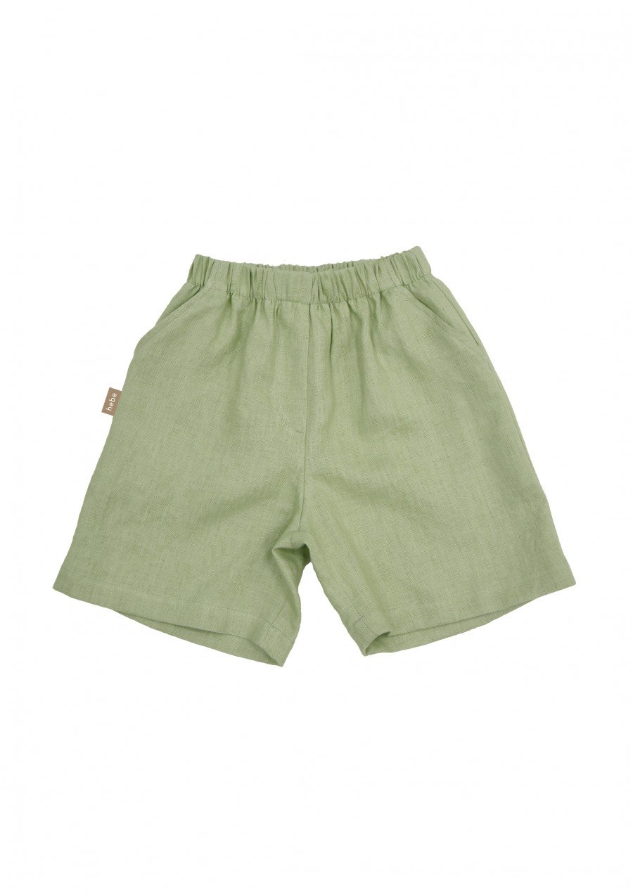 Shorts light green linen for boy SS23215L