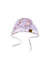 Hat for newborns violet with goose print SS24124