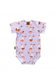 Wrap body violet with goose print