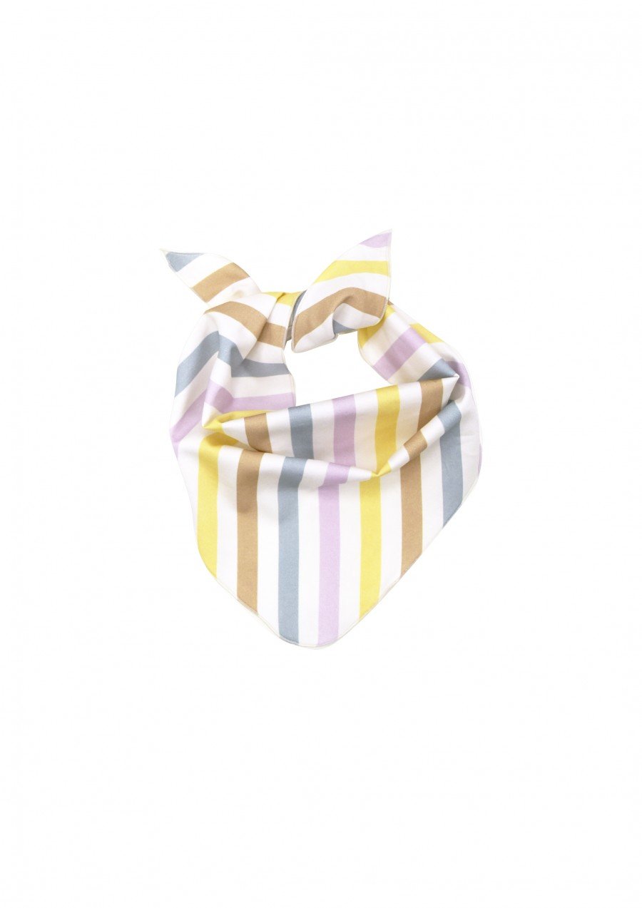 Scarf with pastel stripes SS23184