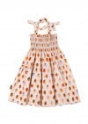 Dress cotton light pink with strawberry print SS24144