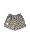 Shorts mint and brown checkers for female 0103_S25142