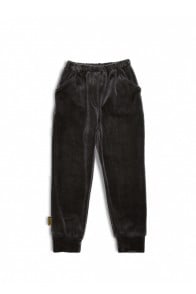 Velvet pants with pockets grey