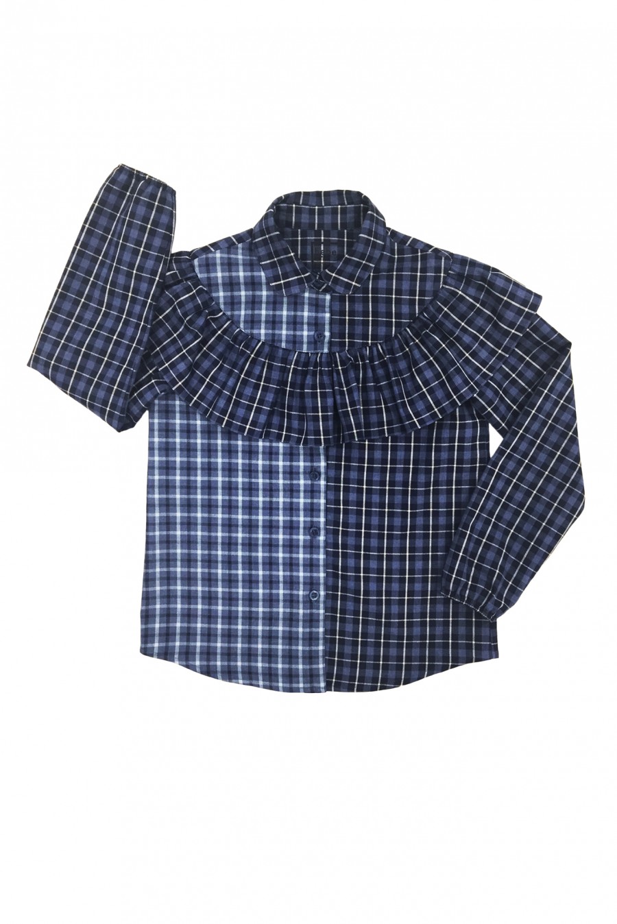Checked shirt with ruffles MKR0000